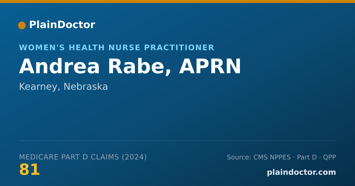Shareable card for Andrea Rabe, APRN - Women's Health Nurse Practitioner, Kearney, NE