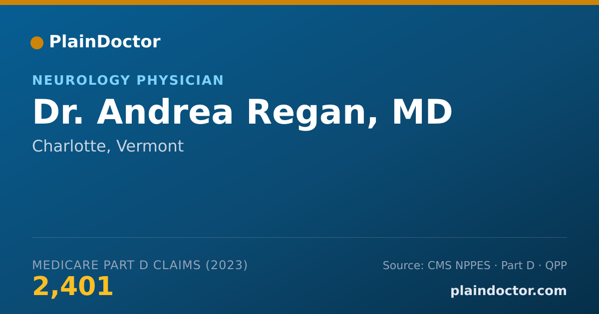 Shareable card for Andrea Regan, MD - Neurology Physician, Charlotte, VT