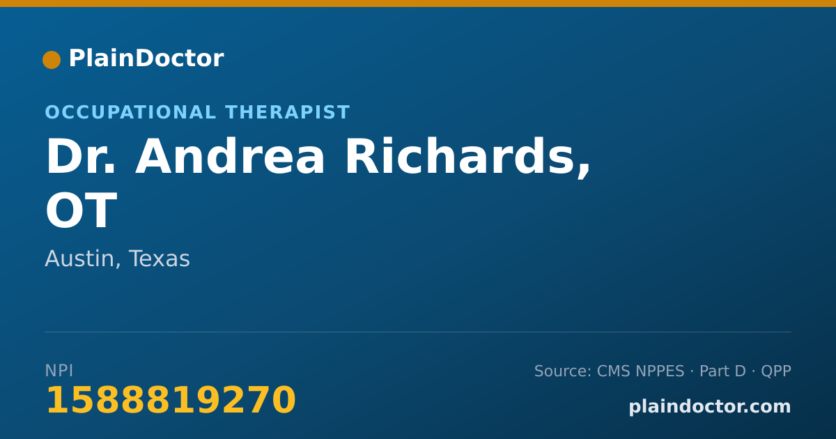 Shareable card for Andrea Richards, OT - Occupational Therapist, Austin, TX