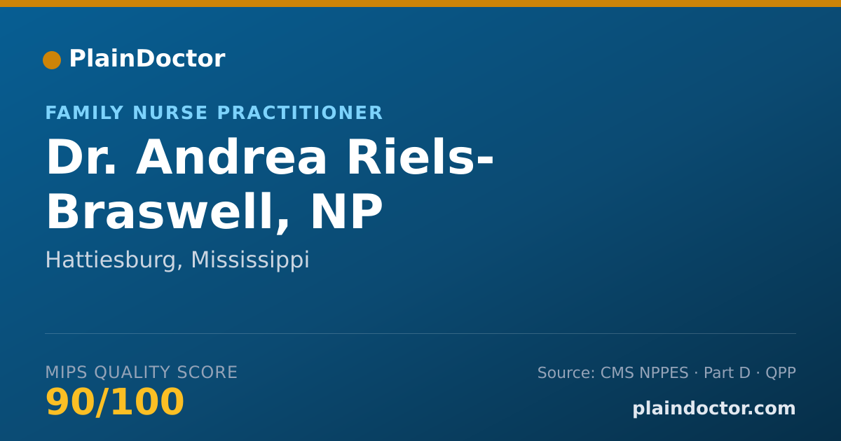 Shareable card for Andrea Riels- Braswell, NP - Family Nurse Practitioner, Hattiesburg, MS