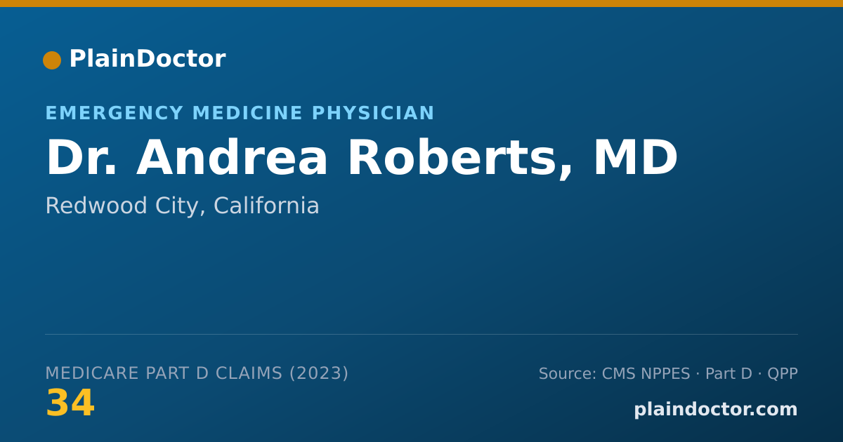 Shareable card for Andrea Roberts, MD - Emergency Medicine Physician, Redwood City, CA