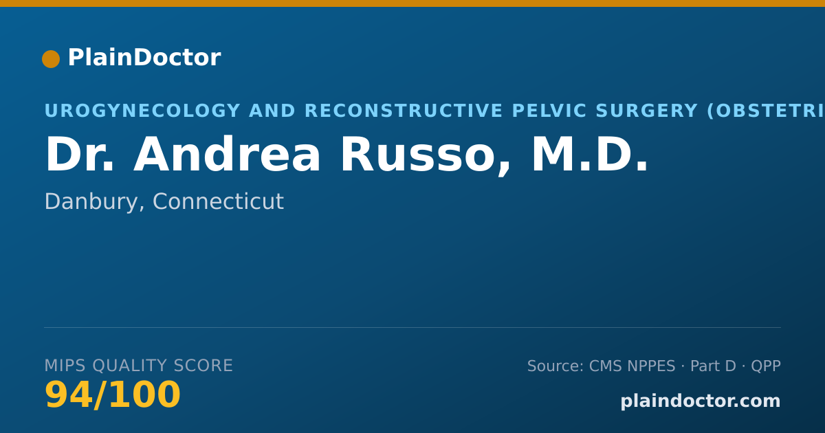 Shareable card for Andrea Russo, M.D. - Urogynecology and Reconstructive Pelvic Surgery (Obstetrics & Gynecology) Physician, Danbury, CT