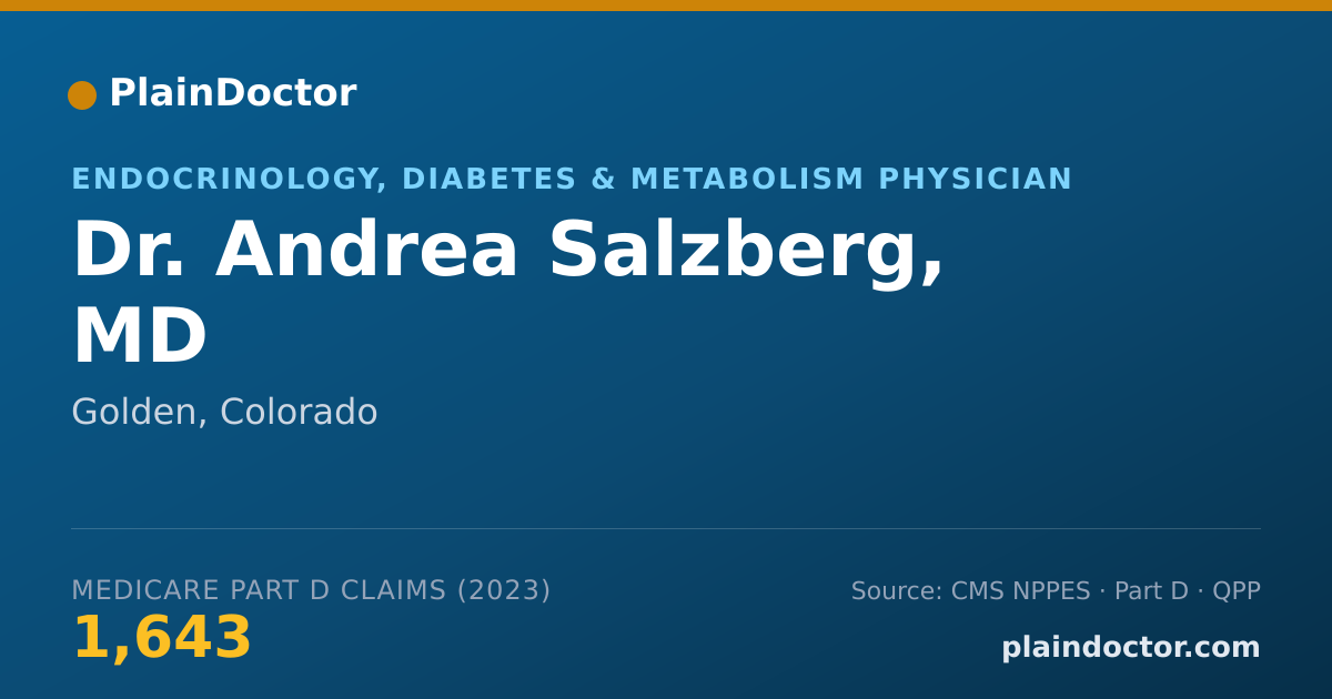 Shareable card for Andrea Salzberg, MD - Endocrinology, Diabetes & Metabolism Physician, Golden, CO
