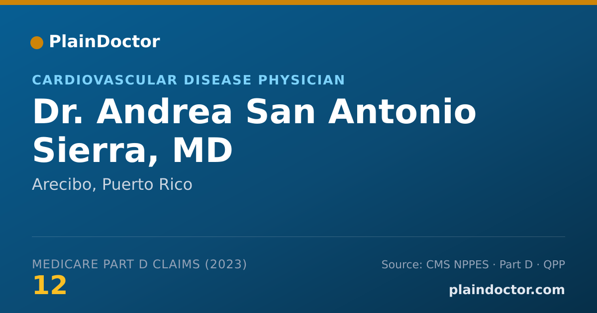 Shareable card for Andrea San Antonio Sierra, MD - Cardiovascular Disease Physician, Arecibo, PR