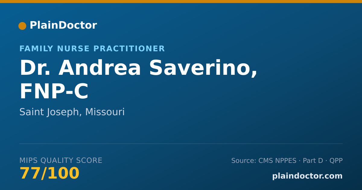 Shareable card for Andrea Saverino, FNP-C - Family Nurse Practitioner, Saint Joseph, MO