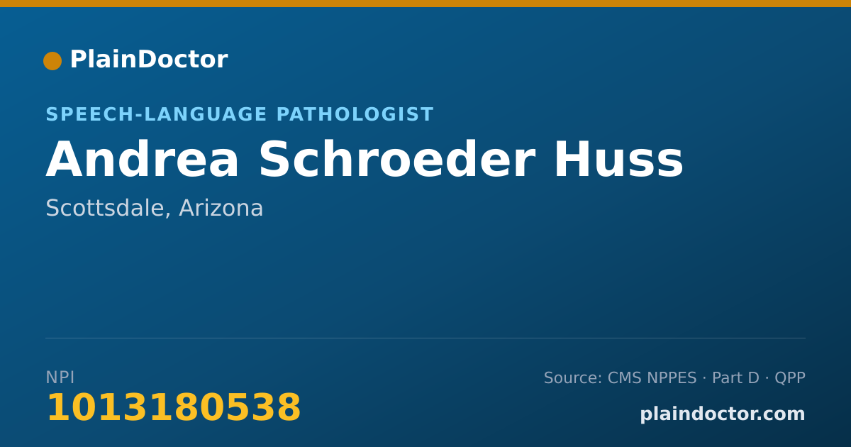 Shareable card for Andrea Schroeder Huss - Speech-Language Pathologist, Scottsdale, AZ