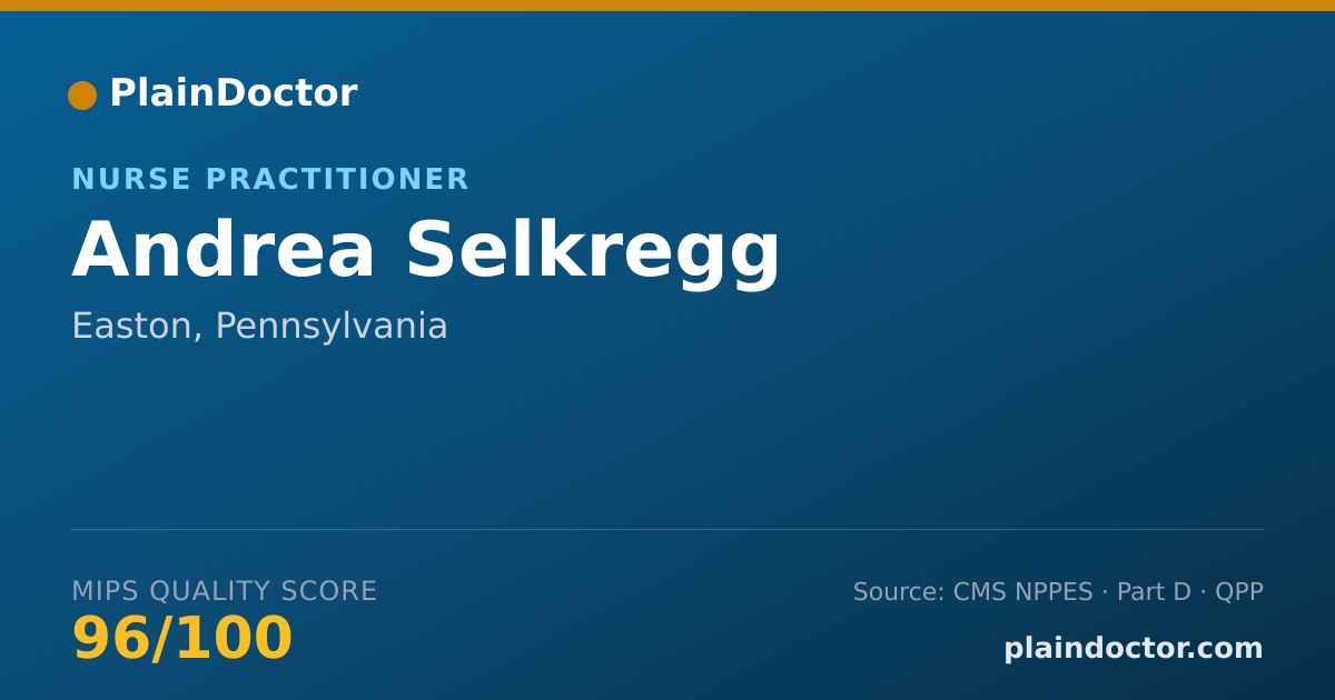 Shareable card for Andrea Selkregg - Nurse Practitioner, Easton, PA