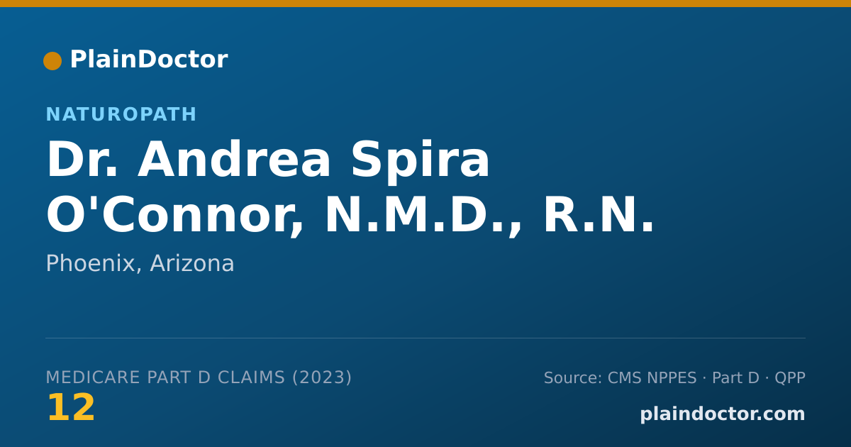 Shareable card for Andrea Spira O'Connor, N.M.D., R.N. - Naturopath, Phoenix, AZ