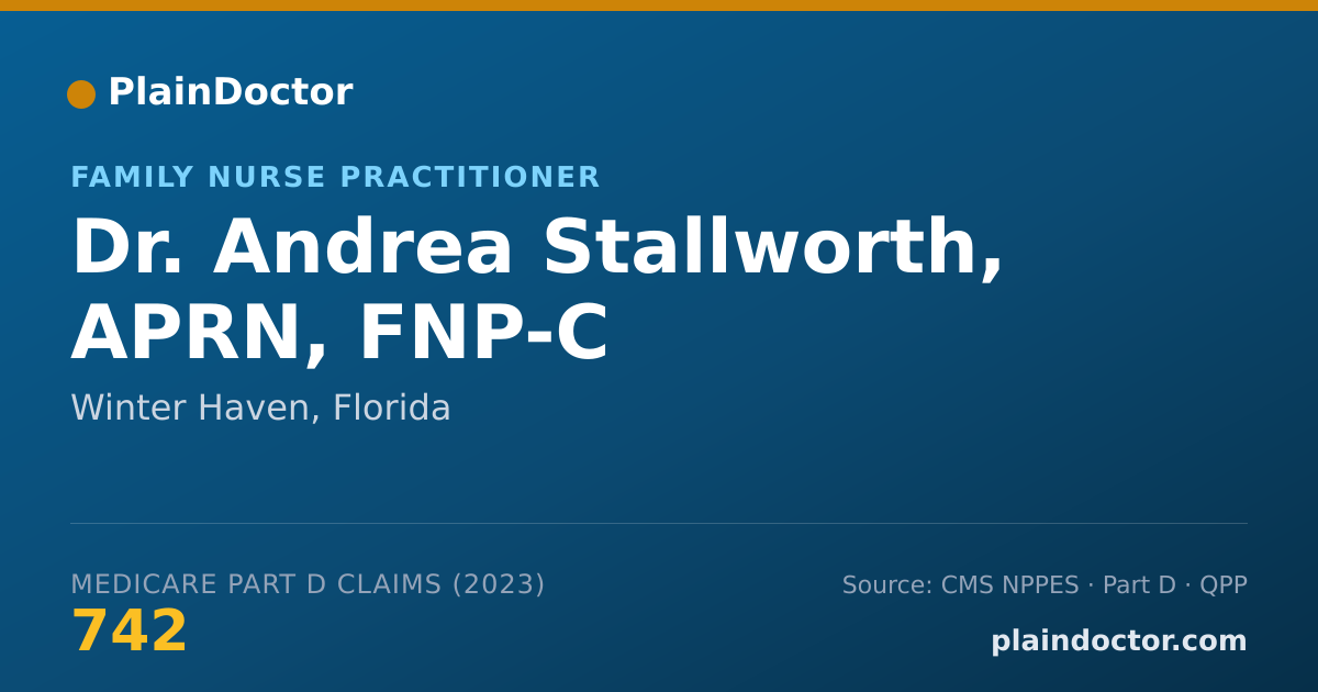 Shareable card for Andrea Stallworth, APRN, FNP-C - Family Nurse Practitioner, Winter Haven, FL