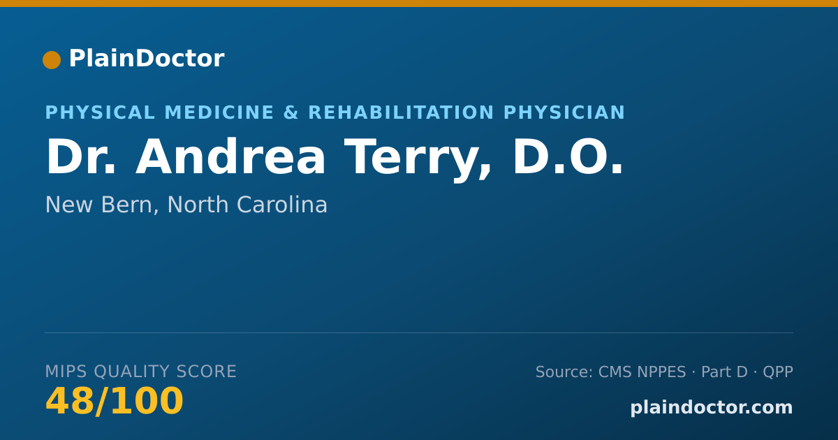 Shareable card for Andrea Terry, D.O. - Physical Medicine & Rehabilitation Physician, New Bern, NC