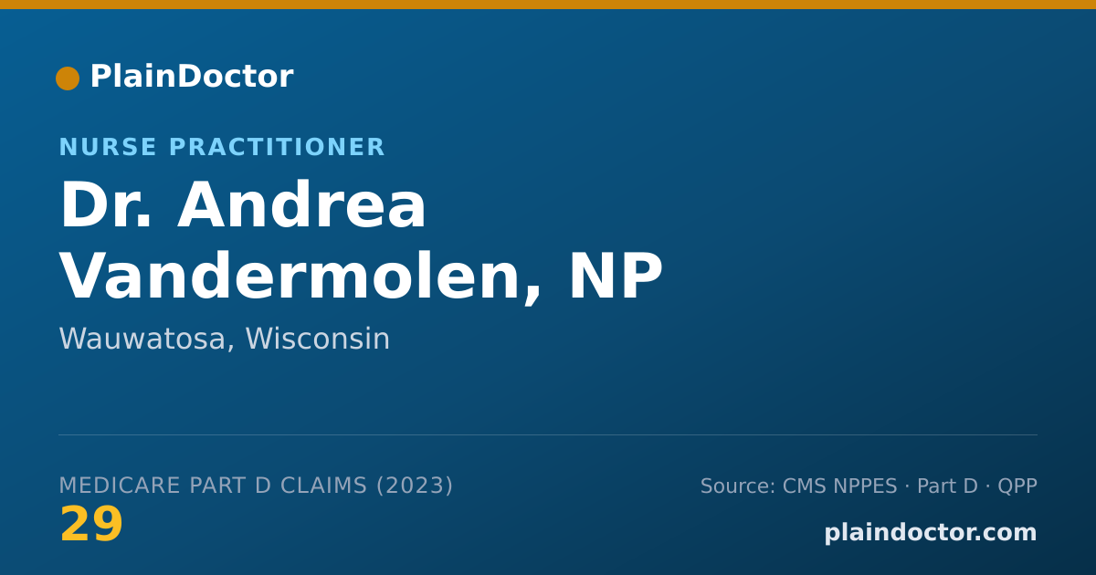 Shareable card for Andrea Vandermolen, NP - Nurse Practitioner, Wauwatosa, WI