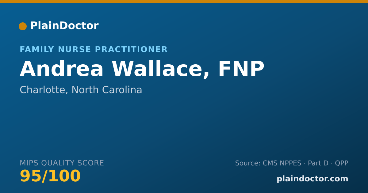 Shareable card for Andrea Wallace, FNP - Nurse Practitioner, Charlotte, NC
