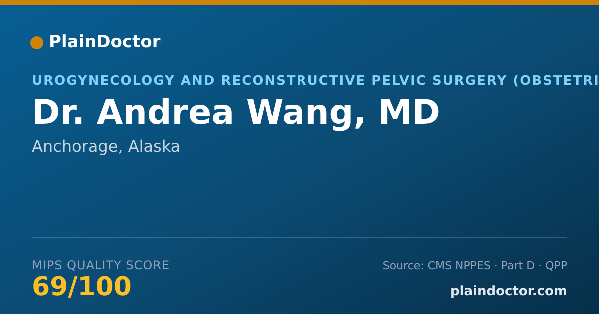 Shareable card for Andrea Wang, MD - Urogynecology and Reconstructive Pelvic Surgery (Obstetrics & Gynecology) Physician, Anchorage, AK