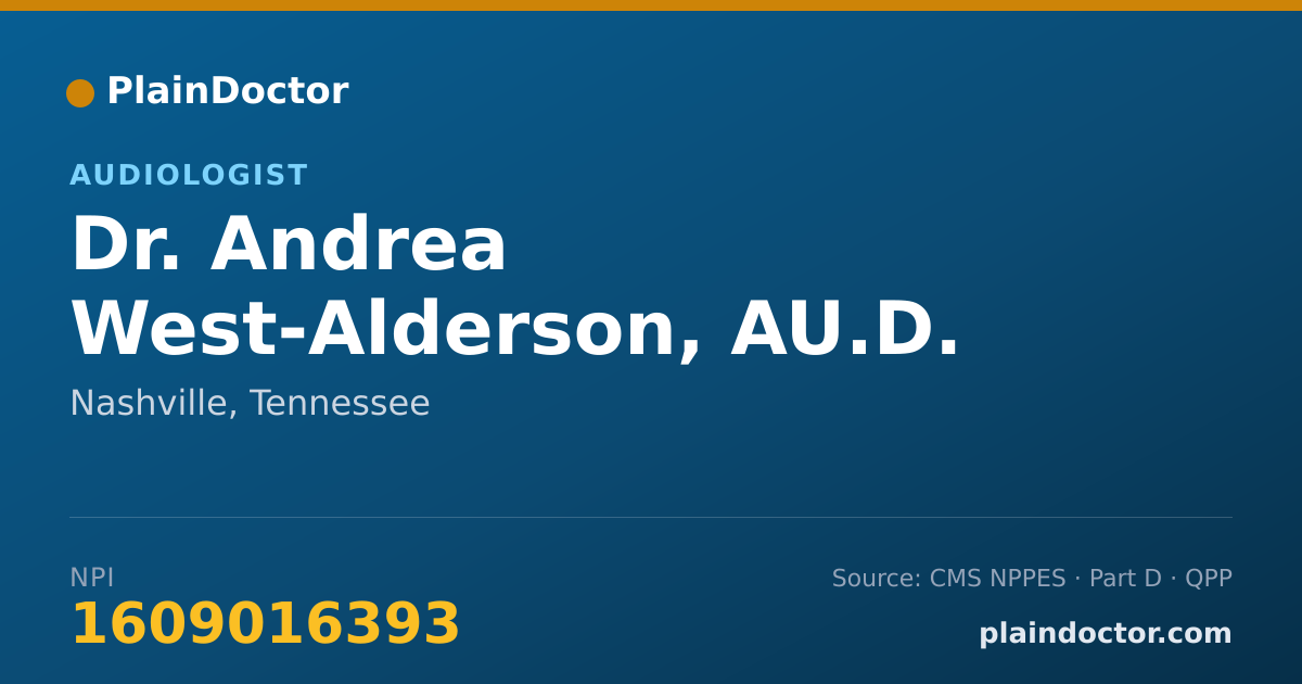 Shareable card for Andrea West-Alderson, AU.D. - Audiologist, Nashville, TN