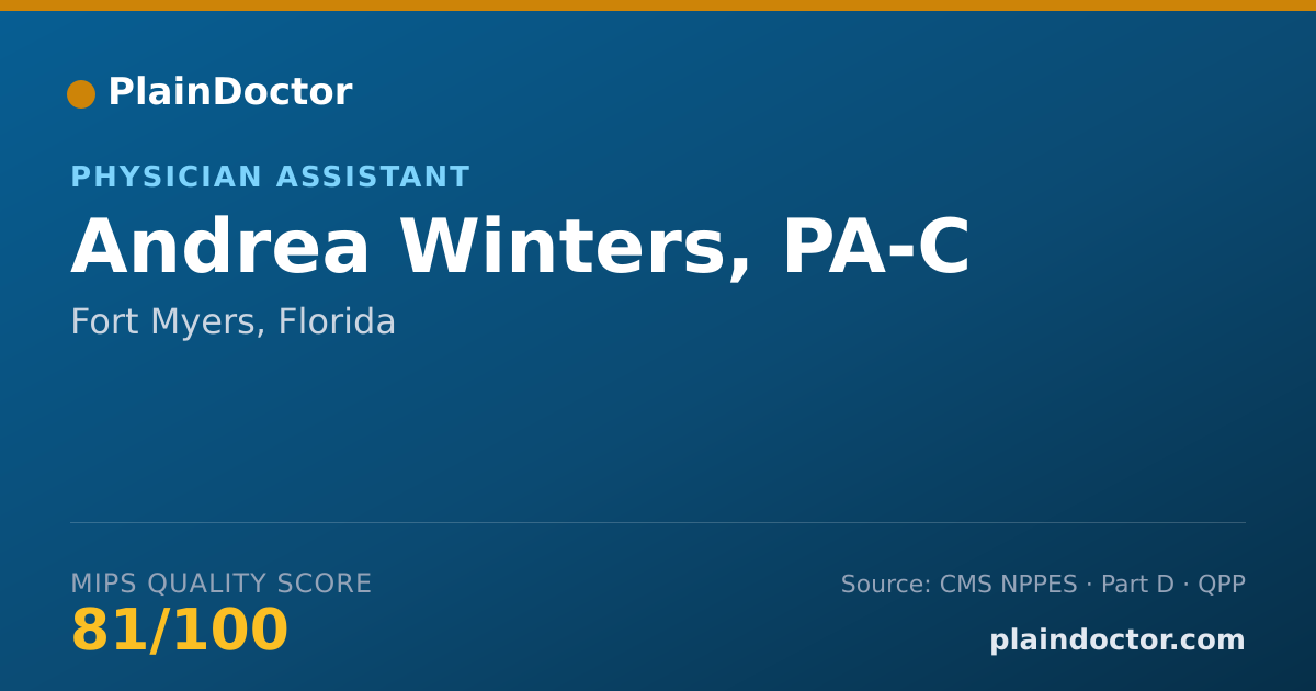 Shareable card for Andrea Winters, PA-C - Physician Assistant, Fort Myers, FL