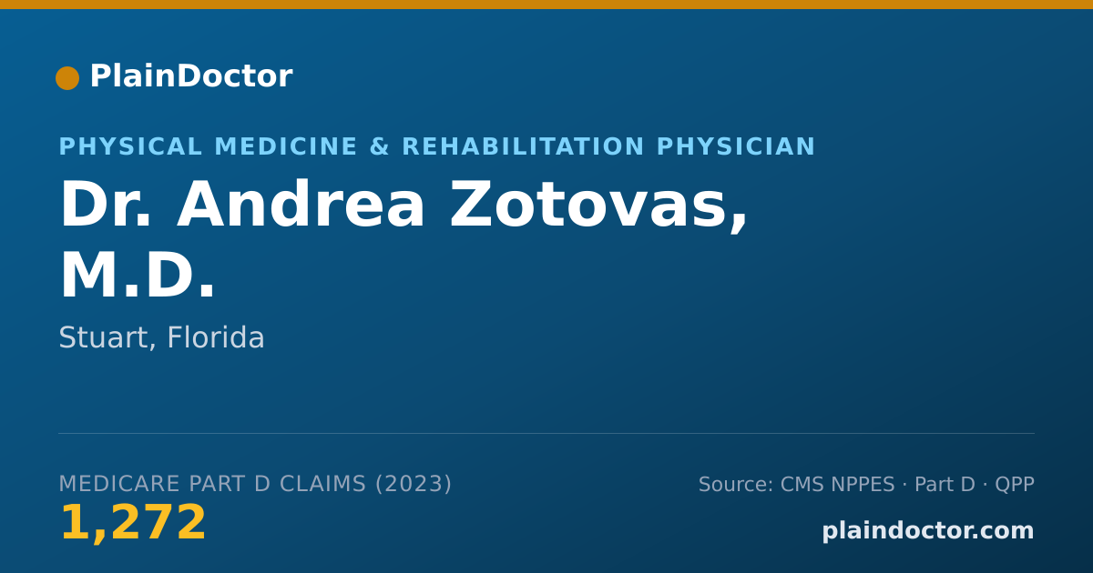 Shareable card for Andrea Zotovas, M.D. - Physical Medicine & Rehabilitation Physician, Stuart, FL
