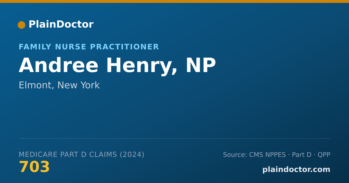 Shareable card for Andree Henry, NP - Family Nurse Practitioner, Elmont, NY
