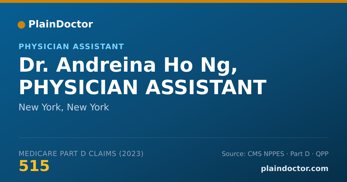 Shareable card for Andreina Ho Ng, PHYSICIAN ASSISTANT - Physician Assistant, New York, NY