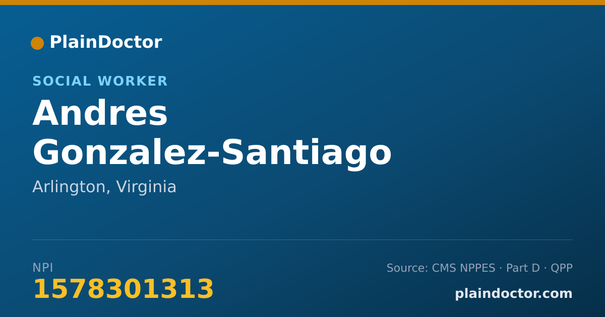 Shareable card for Andres Gonzalez-Santiago - Social Worker, Arlington, VA
