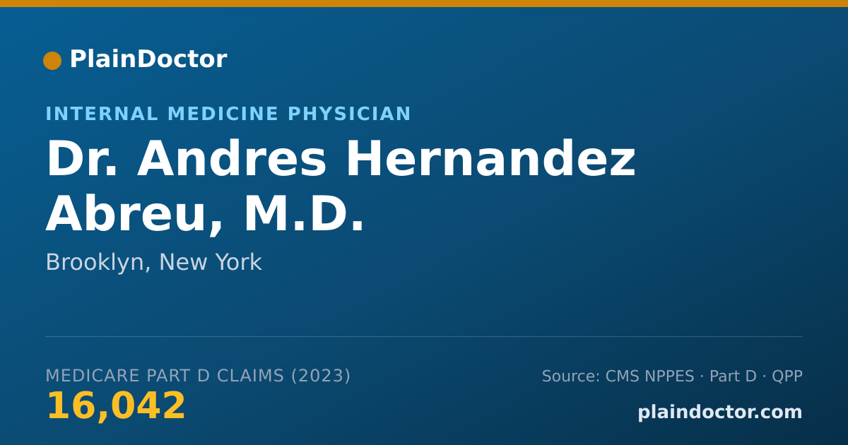 Shareable card for Andres Hernandez Abreu, M.D. - Internal Medicine Physician, Brooklyn, NY