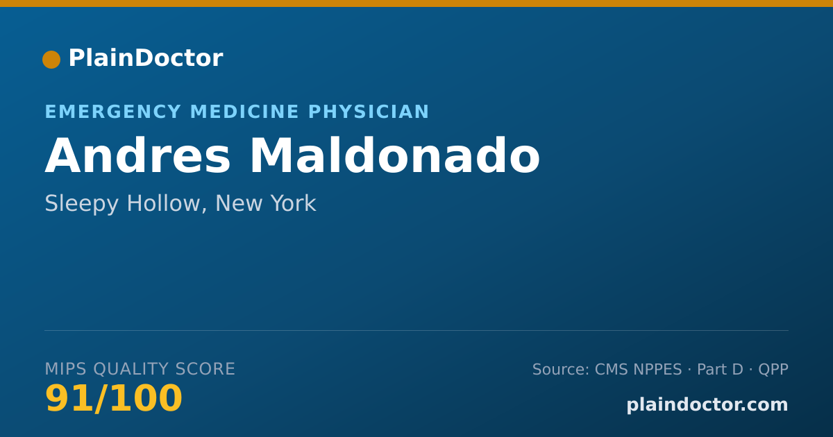 Shareable card for Andres Maldonado - Emergency Medicine Physician, Sleepy Hollow, NY
