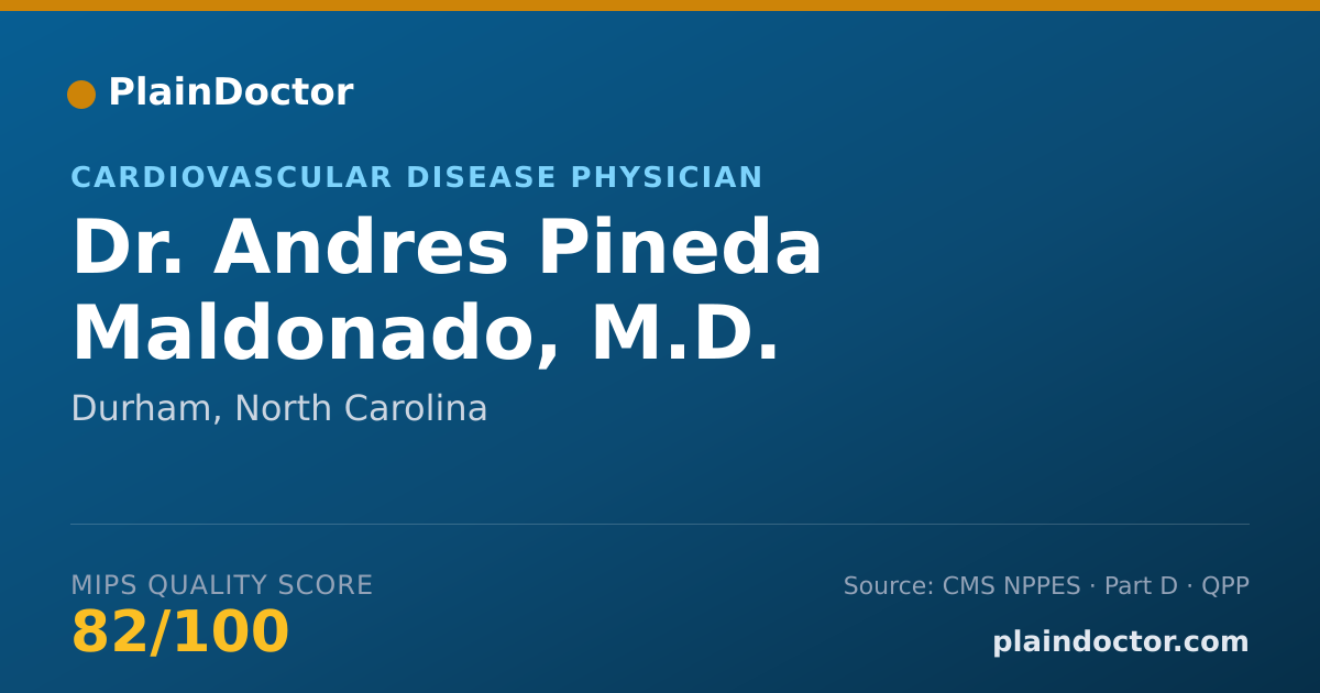 Shareable card for Andres Pineda Maldonado, M.D. - Cardiovascular Disease Physician, Durham, NC