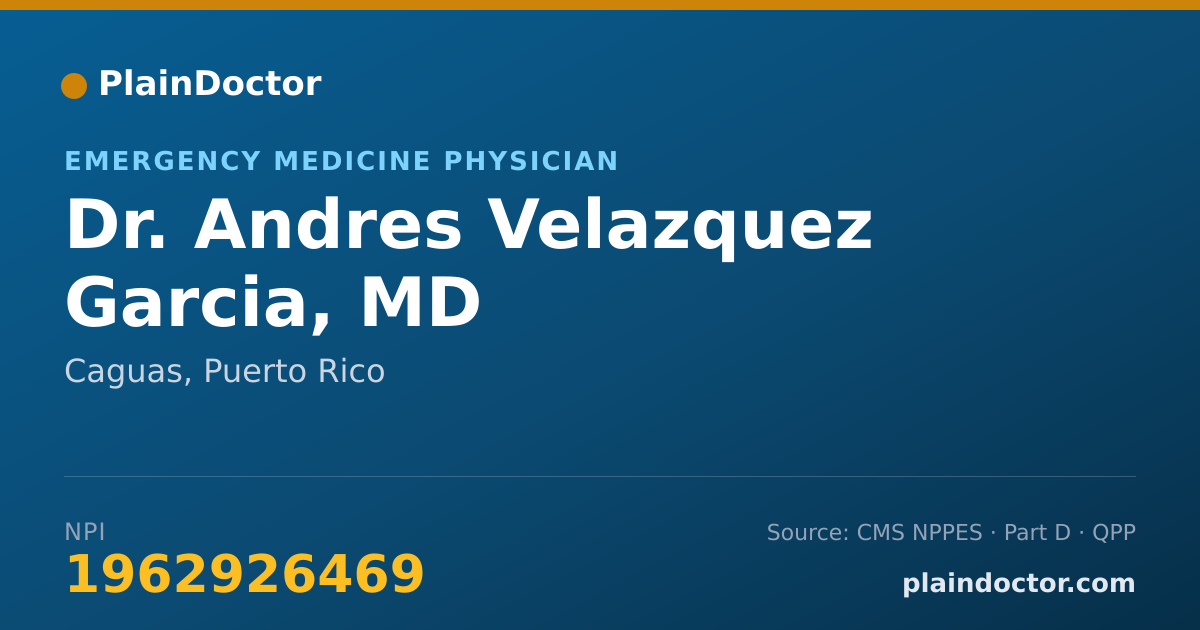 Shareable card for Andres Velazquez Garcia, MD - Emergency Medicine Physician, Caguas, PR
