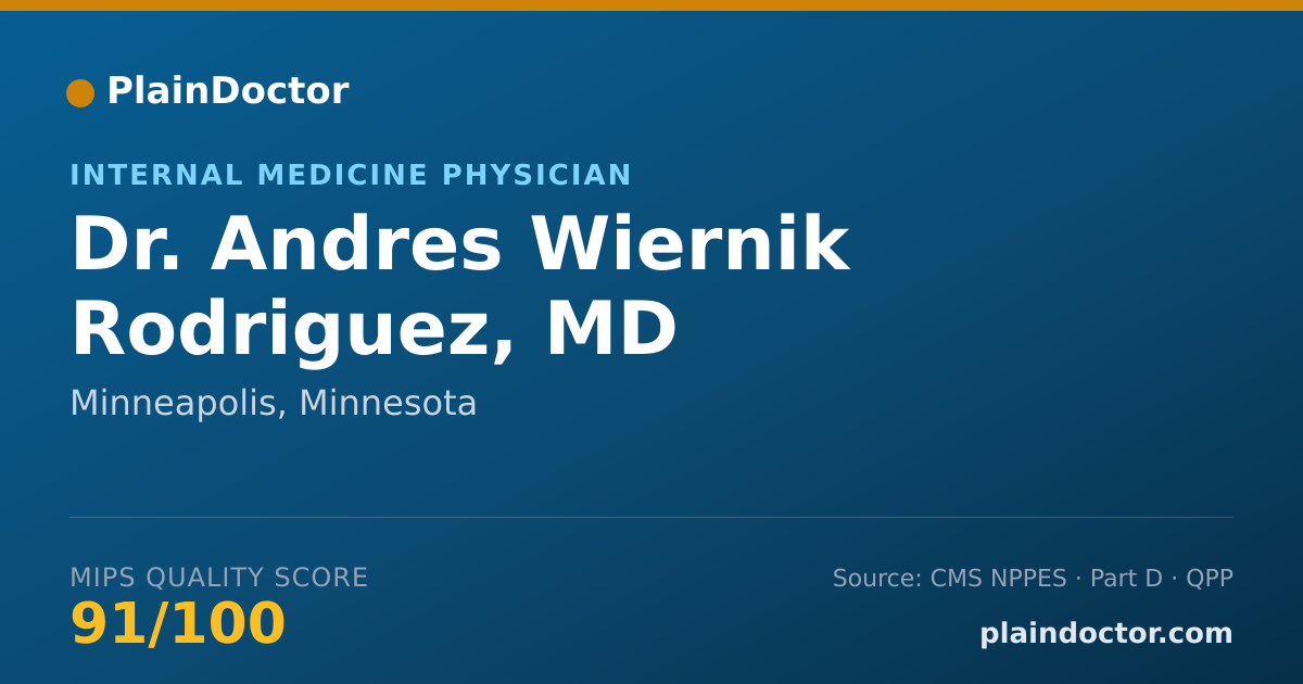 Shareable card for Andres Wiernik Rodriguez, MD - Internal Medicine Physician, Minneapolis, MN