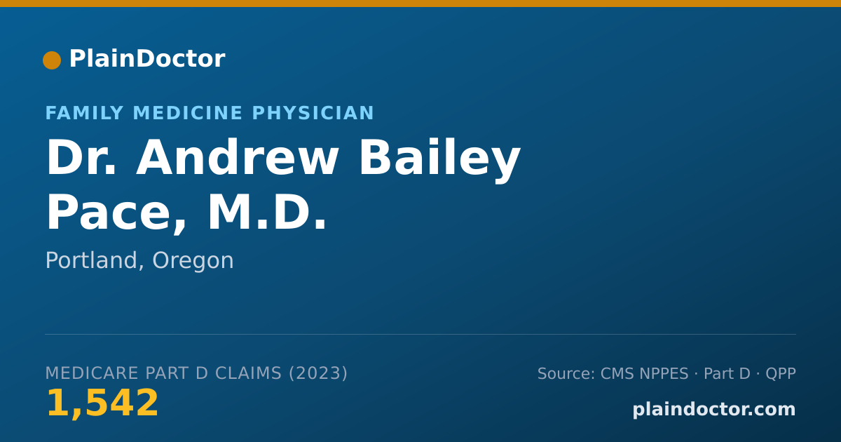 Shareable card for Andrew Bailey Pace, M.D. - Family Medicine Physician, Portland, OR