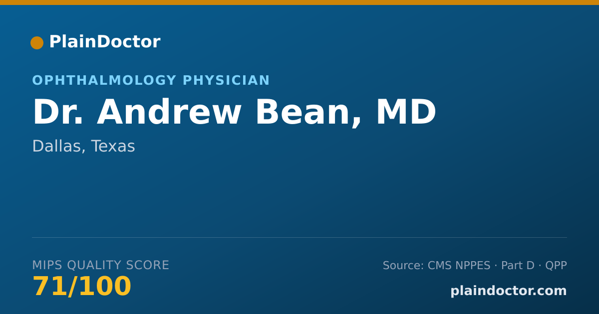 Shareable card for Andrew Bean, MD - Student in an Organized Health Care Education/Training Program, Dallas, TX