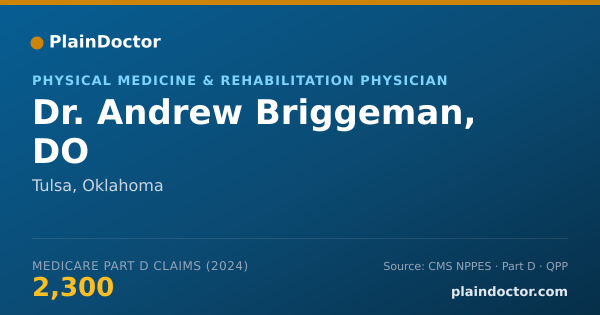 Shareable card for Andrew Briggeman, DO - Physical Medicine & Rehabilitation Physician, Tulsa, OK