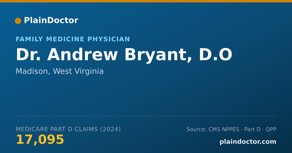 Shareable card for Andrew Bryant, D.O - Family Medicine Physician, Madison, WV