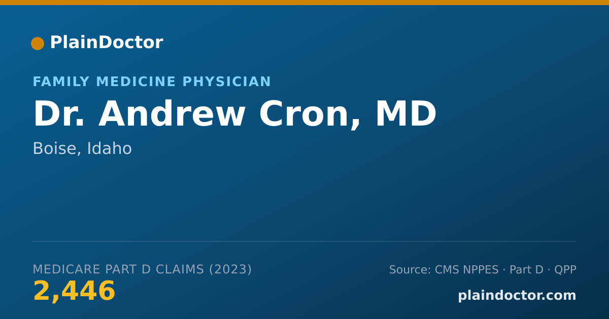 Shareable card for Andrew Cron, MD - Family Medicine Physician, Boise, ID