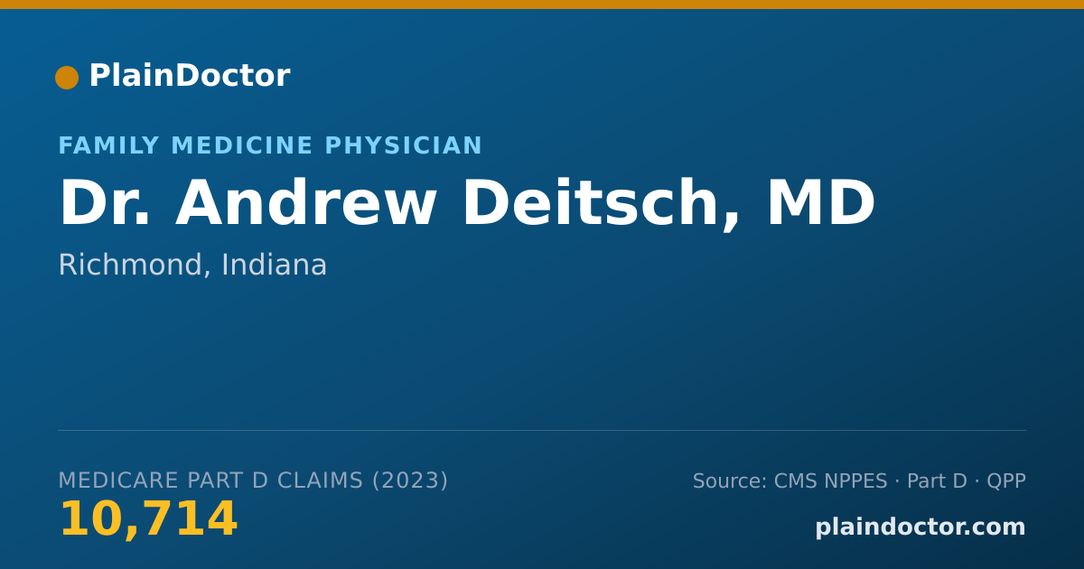 Shareable card for Andrew Deitsch, MD - Family Medicine Physician, Richmond, IN