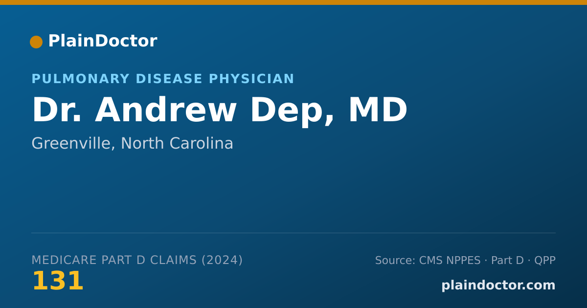 Shareable card for Andrew Dep, MD - Pulmonary Disease Physician, Greenville, NC