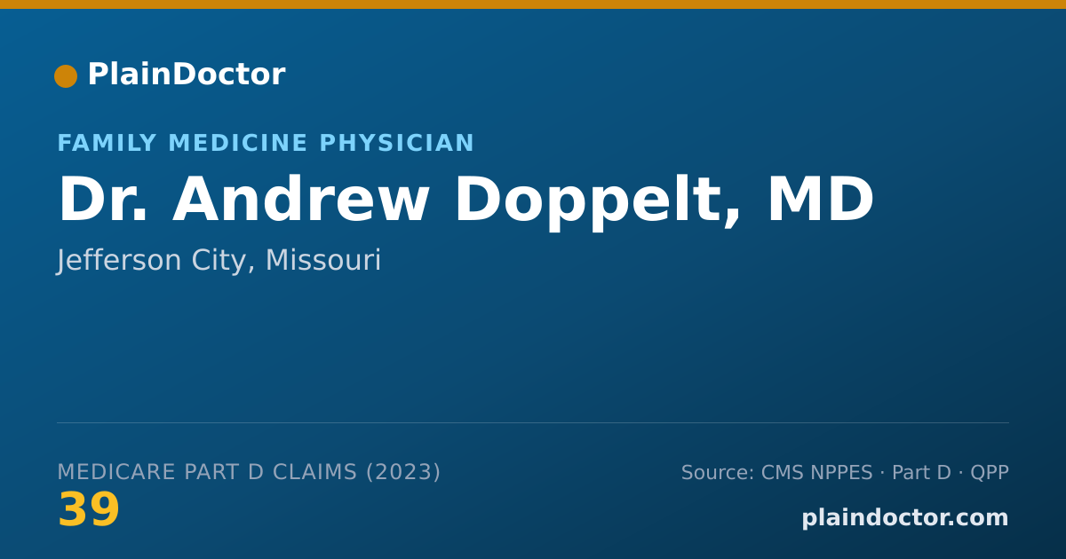 Shareable card for Andrew Doppelt, MD - Family Medicine Physician, Jefferson City, MO