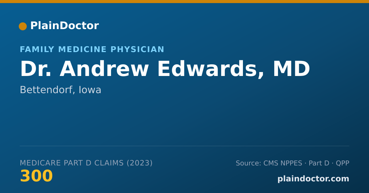 Shareable card for Andrew Edwards, MD - Family Medicine Physician, Bettendorf, IA