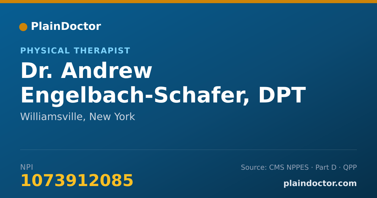 Shareable card for Andrew Engelbach-Schafer, DPT - Physical Therapist, Williamsville, NY