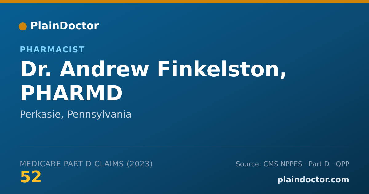 Shareable card for Andrew Finkelston, PHARMD - Pharmacist, Perkasie, PA