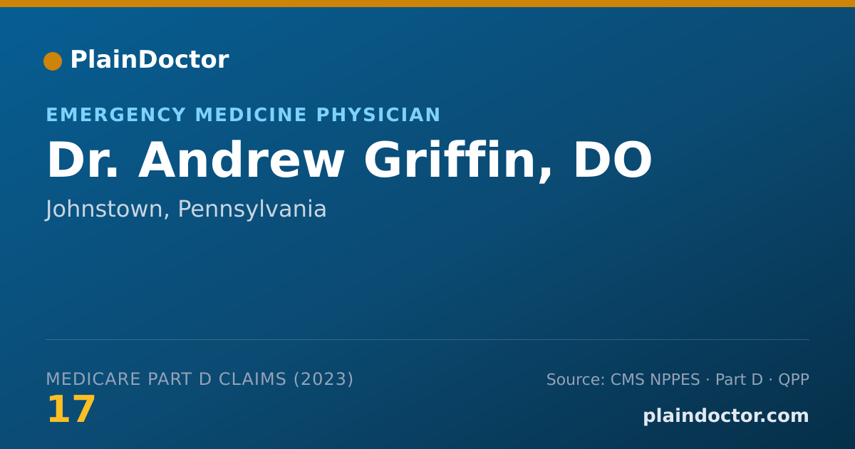 Shareable card for Andrew Griffin, DO - Emergency Medicine Physician, Johnstown, PA
