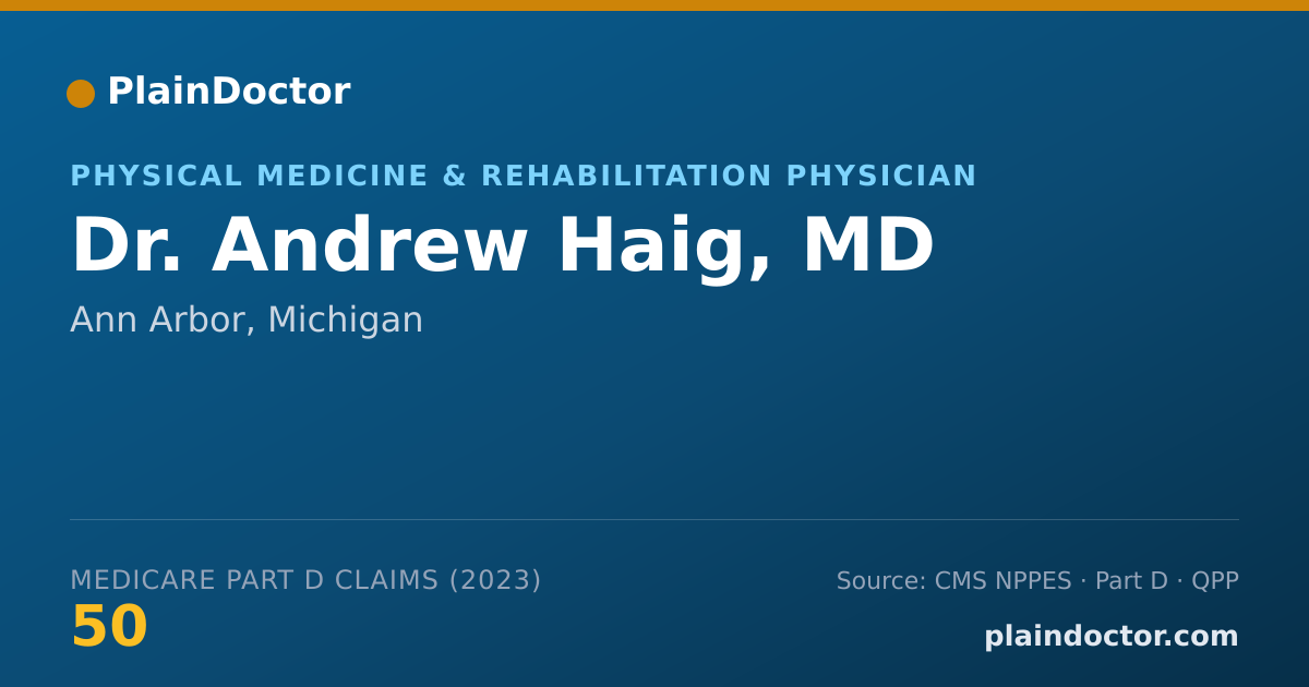 Shareable card for Andrew Haig, MD - Physical Medicine & Rehabilitation Physician, Ann Arbor, MI