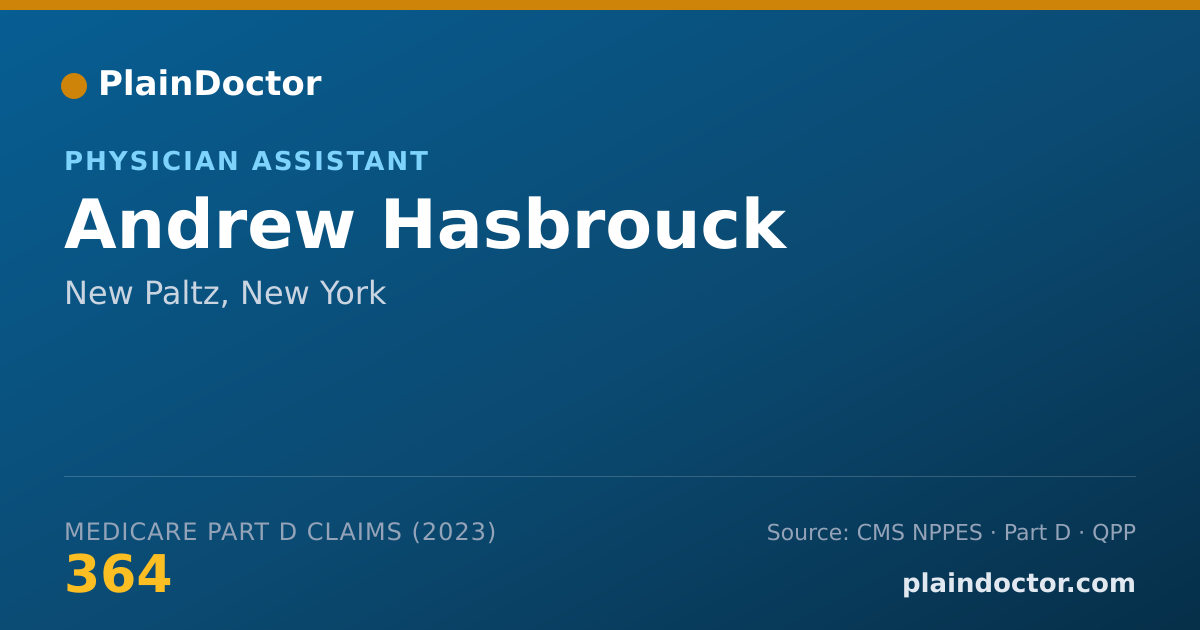 Shareable card for Andrew Hasbrouck - Physician Assistant, New Paltz, NY