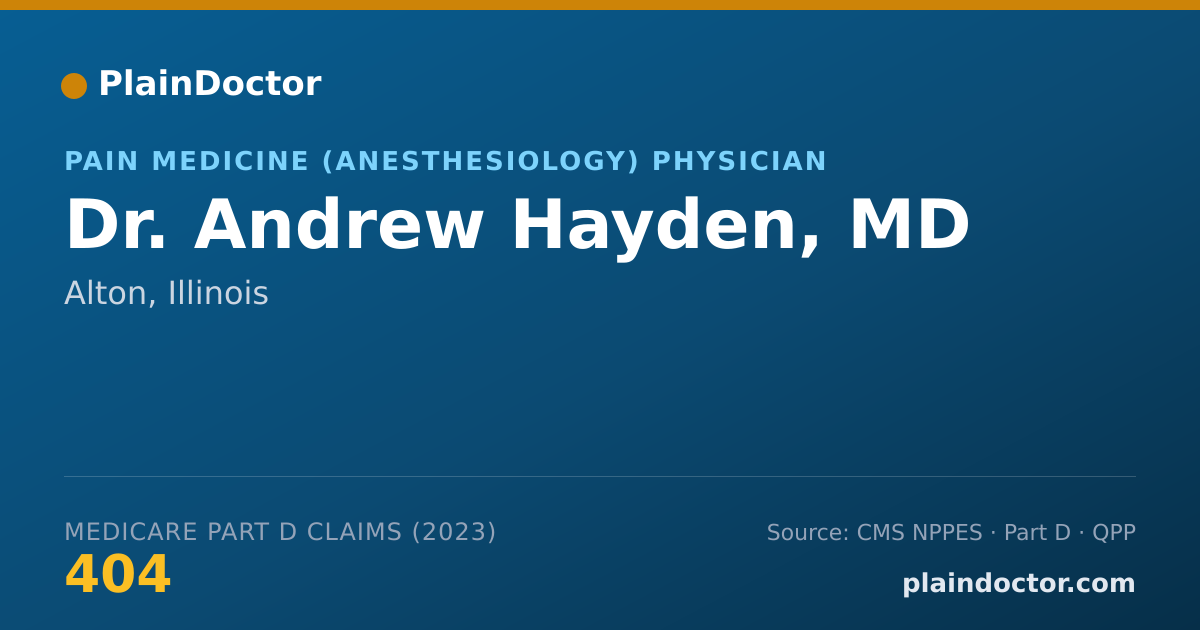 Shareable card for Andrew Hayden, MD - Pain Medicine (Anesthesiology) Physician, Alton, IL