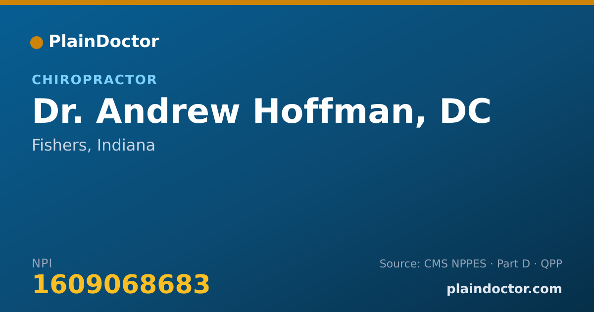 Shareable card for Andrew Hoffman, DC - Chiropractor, Fishers, IN