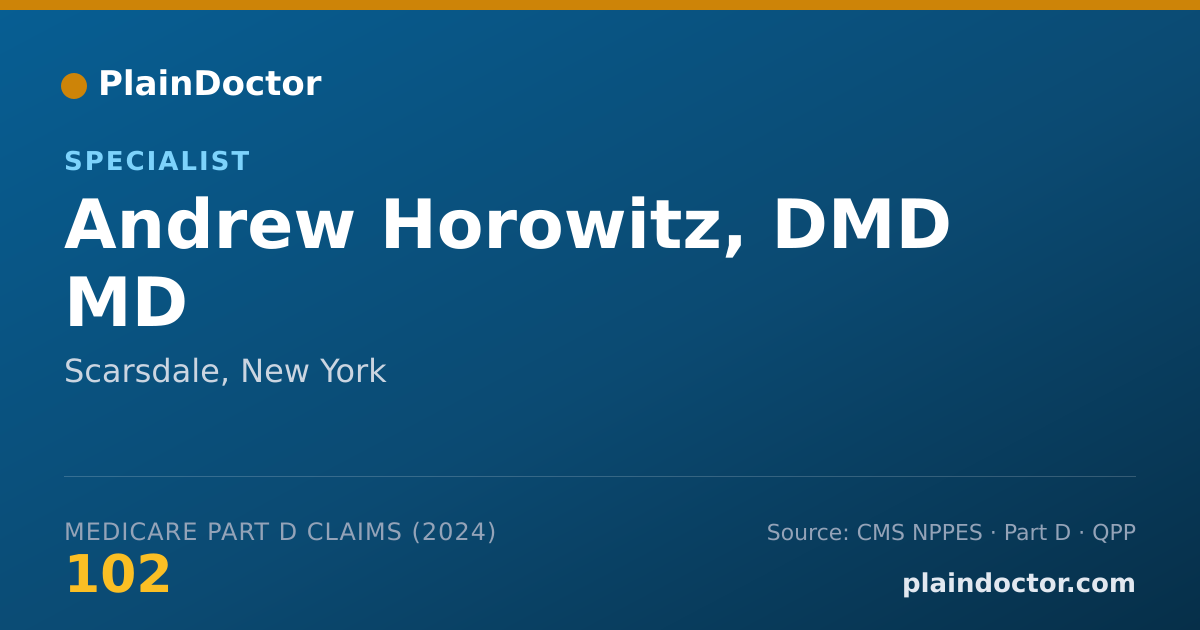 Shareable card for Andrew Horowitz, DMD MD - Specialist, Scarsdale, NY