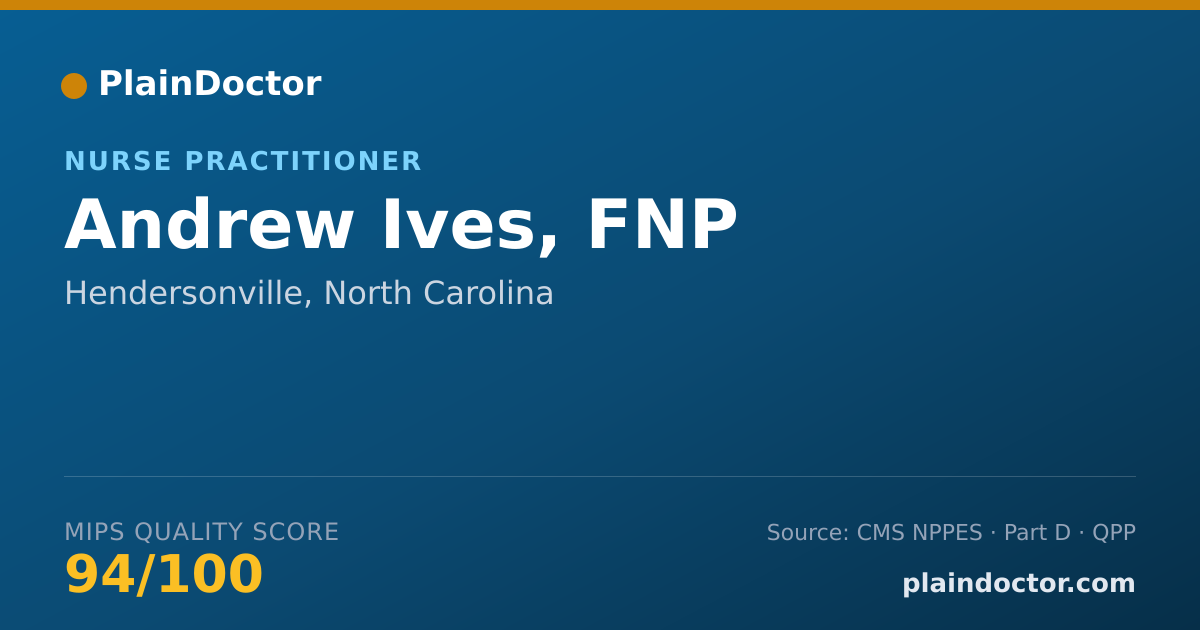 Shareable card for Andrew Ives, FNP - Nurse Practitioner, Hendersonville, NC