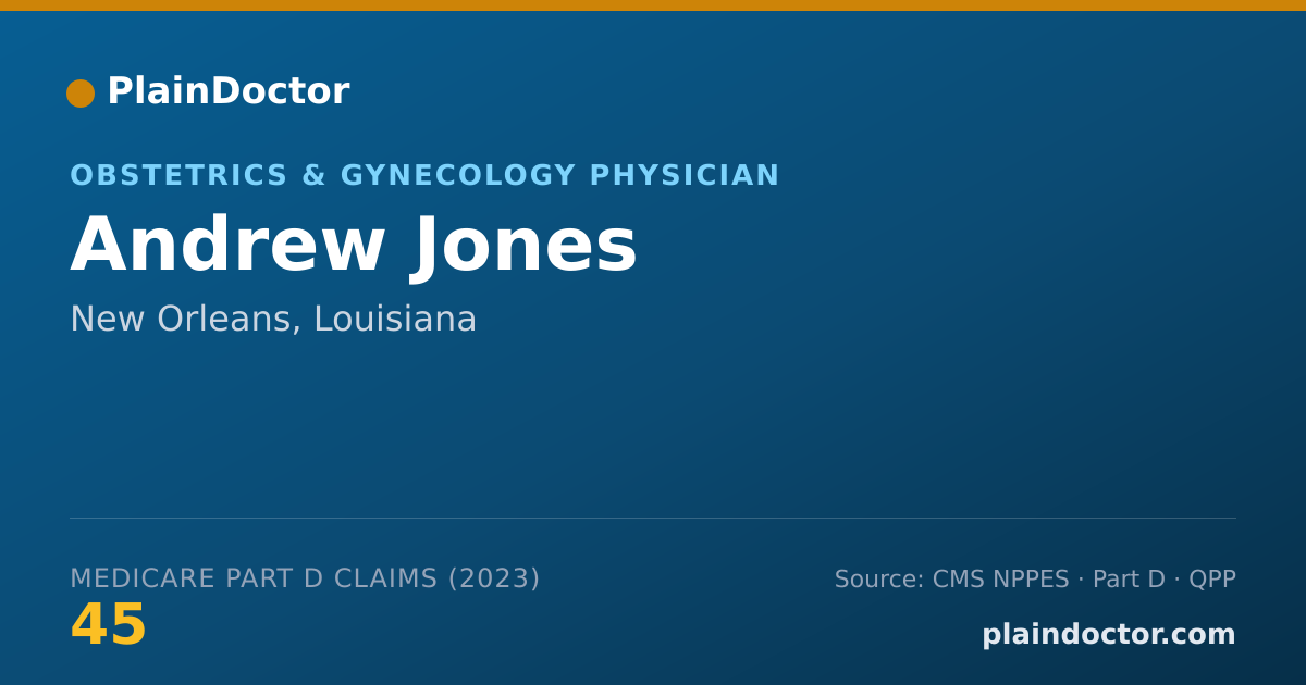 Shareable card for Andrew Jones - Obstetrics & Gynecology Physician, New Orleans, LA
