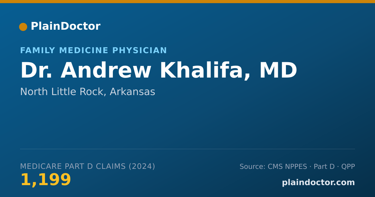 Shareable card for Andrew Khalifa, MD - Student in an Organized Health Care Education/Training Program, North Little Rock, AR