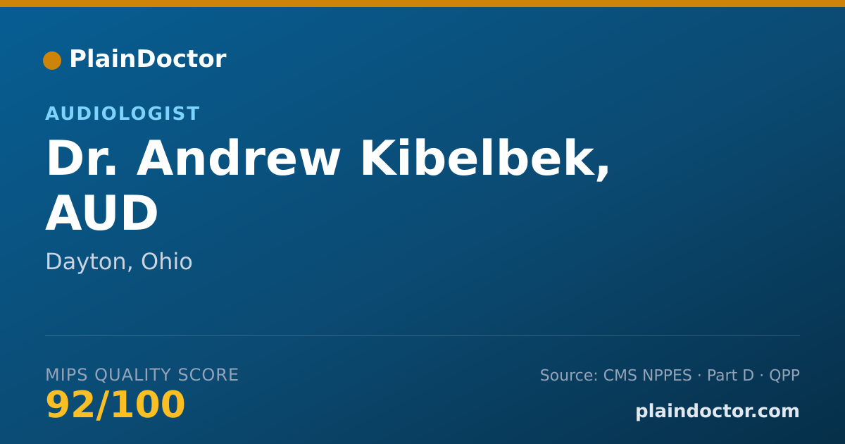 Shareable card for Andrew Kibelbek, AUD - Audiologist, Dayton, OH