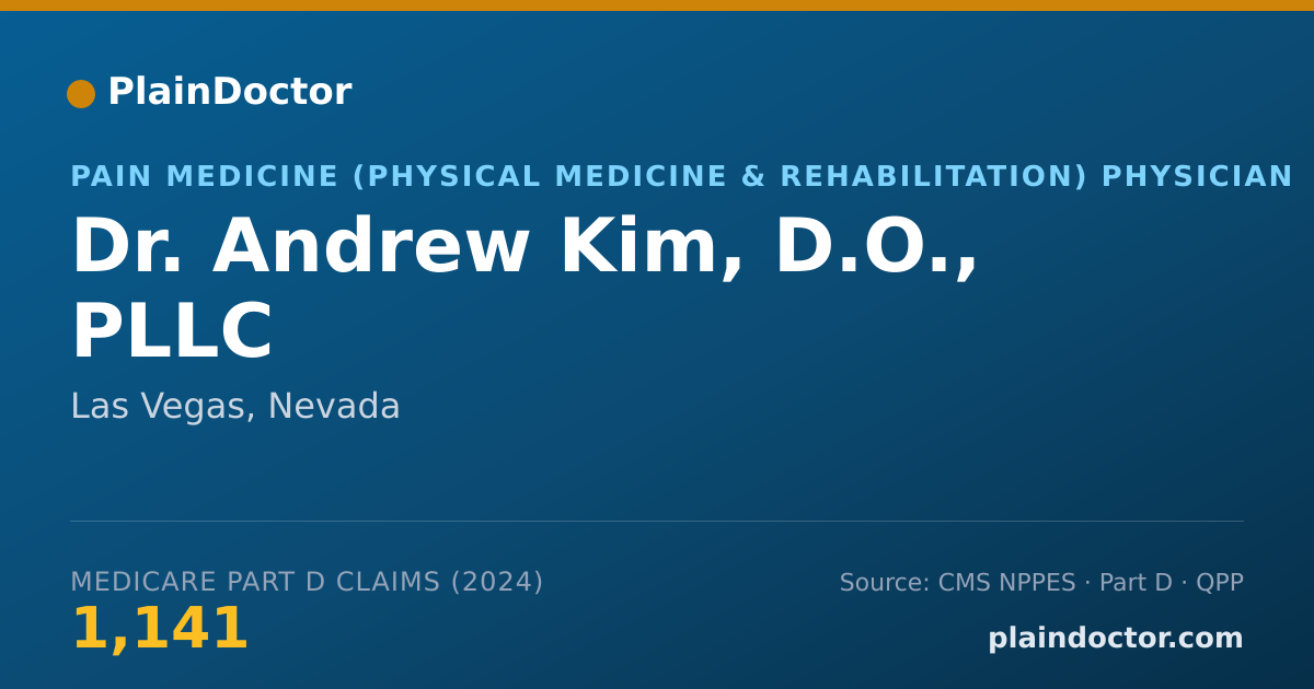 Shareable card for Andrew Kim, D.O., PLLC - Pain Medicine (Physical Medicine & Rehabilitation) Physician, Las Vegas, NV